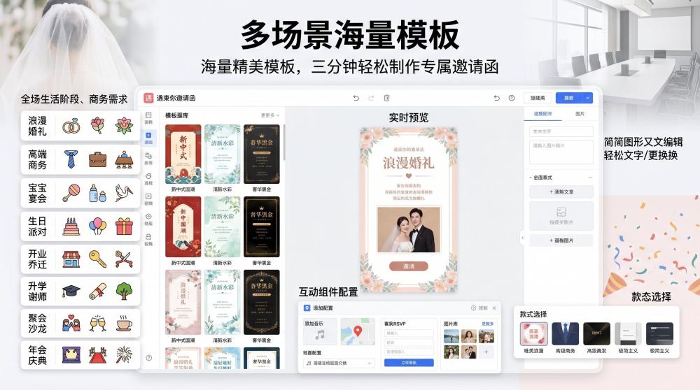 氛围感拉满✨动态特效电子请柬，高级感直接拿捏